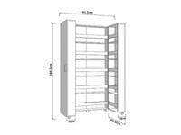 Islay Artisan Oak Effect 2 Winged Door Large Shoe Cabinet Cupboard - 11015045  S/O
