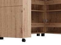 Islay Artisan Oak Effect 2 Winged Door Large Shoe Cabinet Cupboard - 11015045  S/O