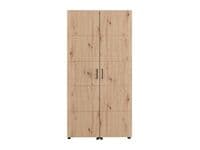 Islay Artisan Oak Effect 2 Winged Door Large Shoe Cabinet Cupboard - 11015045  S/O