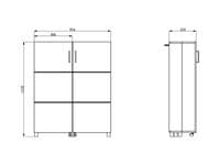 Islay Artisan Oak Effect 2 Winged Door Low Short 91.5cm Wide Shoe Cabinet Cupboard - 11015044 S/O