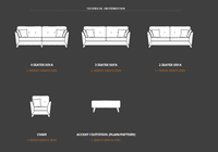 Jameson Sofa's in Multiple Sizes & Colours LEBUS