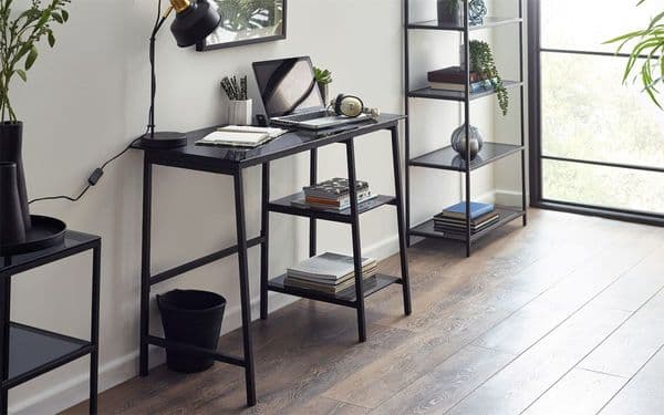 Jena Black Smoked Glass Desk 24JB248