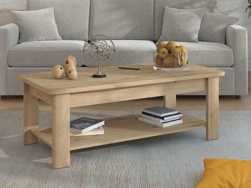 Jersey Artisan Oak Effect Coffee Table - 11011984 S/O