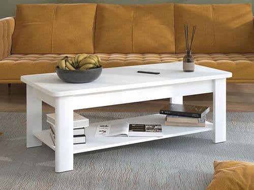 Jersey White Coffee Table - 11012258 S/O