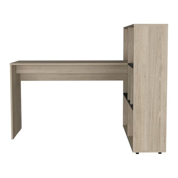 Johnson Corner Desk with Bookcase in Oak HR104 CP