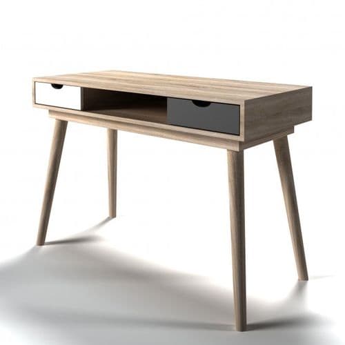 Jumieges Grey And Oak 2 Drawer Computer Desk 19LD482