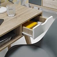 Jumieges White And Oak 2 Drawer Computer Desk 19LD476