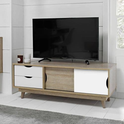 Jumieges White And Oak TV Unit 19LD475