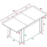 Kendrick White And Alaska Oak Effect Extending Dining Table 0C4586A S/O