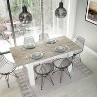 Kendrick White And Alaska Oak Effect Extending Dining Table 0C4586A S/O
