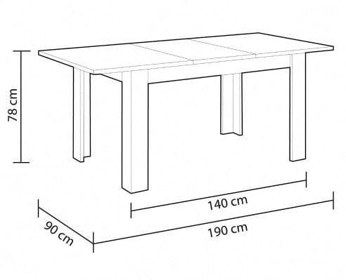 Kendrick White And Light Oak Effect Extending Dining Table 0F4586AS/O