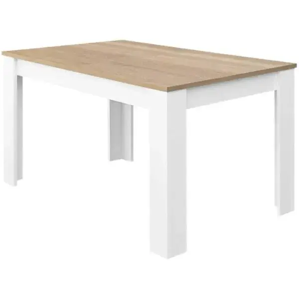 Kendrick White And Light Oak Effect Extending Dining Table 0F4586AS/O