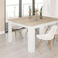 Kendrick White And Light Oak Effect Extending Dining Table 0F4586AS/O