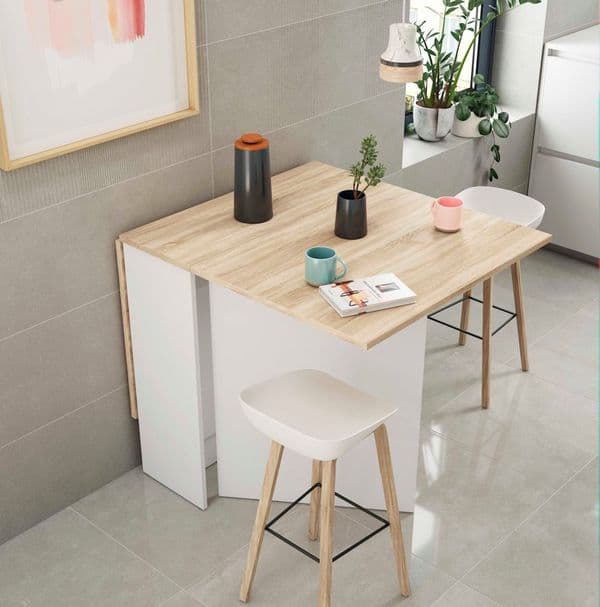 Kendrick White And Oak Effect Butterfly Table
