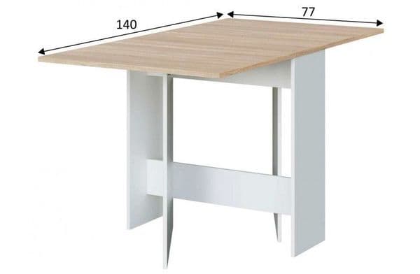 Kendrick White And Oak Effect Butterfly Table