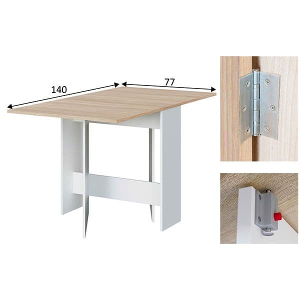 Kendrick White And Oak Effect Butterfly Table