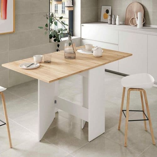 Kendrick White And Oak Effect Folding Dining Table 0F4588A/O