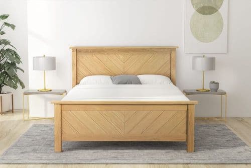 Kenji Solid Oak King Size Bed - LLB