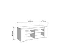 Kent White And Natural Oak Effect Oak Effect 120cm TV Cabinet - 11008806 S/O