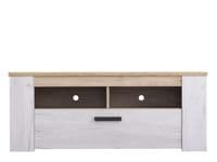 Kent White And Natural Oak Effect Oak Effect 120cm TV Cabinet - 11008806 S/O