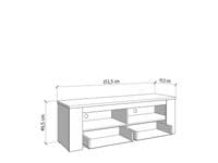 Kent White And Natural Oak Effect Oak Effect 150cm TV Cabinet - 11008807 S/O