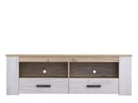 Kent White And Natural Oak Effect Oak Effect 150cm TV Cabinet - 11008807 S/O