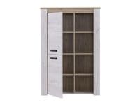 Kent White And Natural Oak Effect Oak Effect 2 Door Low Display Cabinet - 11008836 S/O