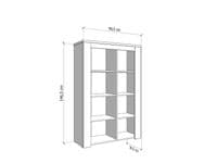 Kent White And Natural Oak Effect Oak Effect 2 Door Low Display Cabinet - 11008836 S/O