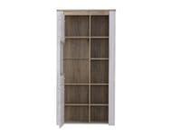 Kent White And Natural Oak Effect Oak Effect Tall Display Cabinet - 11008835 S/O