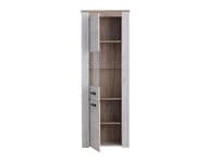 Kent White And Natural Oak Effect Oak Effect Tall Slim Display Unit - 11008834 S/O