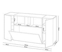 Kingsley White And Concrete Grey Effect 3 Door Sideboard 016673L S/O