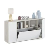 Kingsley White And Concrete Grey Effect 3 Door Sideboard 016673L S/O