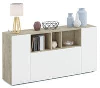 Kingsley White And Oak Effect 3 Door Sideboard 016673C S/O