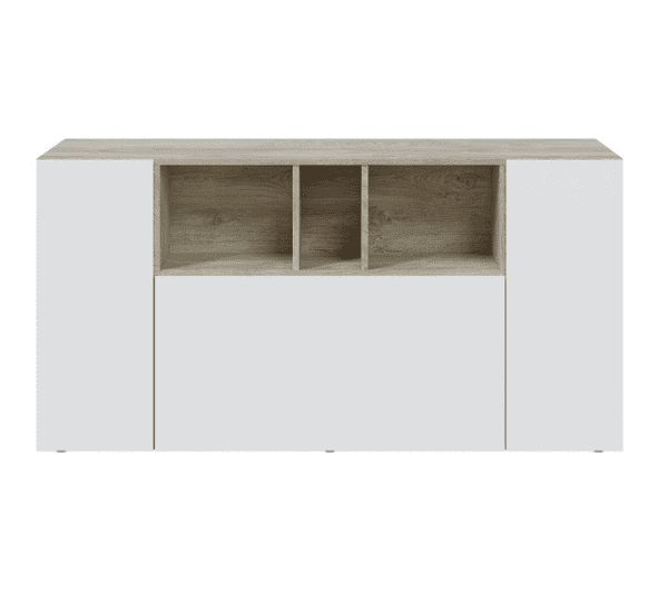 Kingsley White And Oak Effect 3 Door Sideboard 016673C S/O
