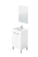 Koncept 500mm White Gloss 2 Door Bathroom Vanity Cabinet with Sink And Mirror -305210BO/SO