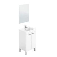 Koncept 500mm White Gloss 2 Door Bathroom Vanity Cabinet with Sink And Mirror -305210BO/SO