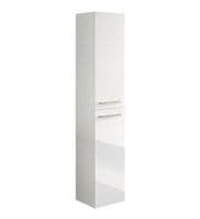 Koncept White Gloss 2 Door Wall Hung Floating Bathroom Storage Cupboard-305465BOS/O