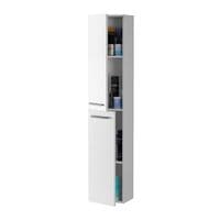 Koncept White Gloss 2 Door Wall Hung Floating Bathroom Storage Cupboard-305465BOS/O