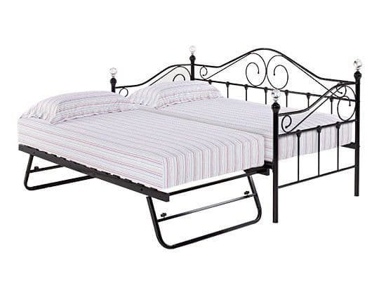 Kourou Metal Glossy Black Day Bed 17LD225