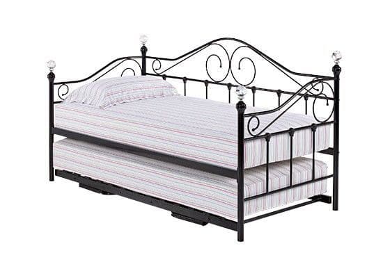 Kourou Metal Glossy Black Day Bed 17LD225