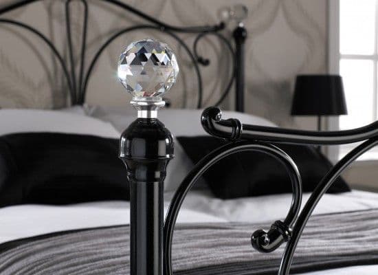 Kourou Traditional Metal Black Double Bed 17LD223