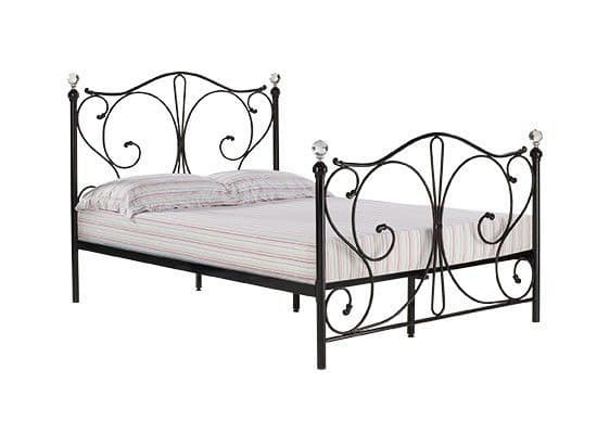 Kourou Traditional Metal Black Double Bed 17LD223