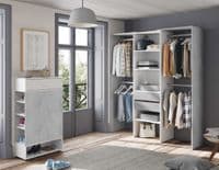 Premium Large Open Door Concrete Grey and White Robe - Online Outlet