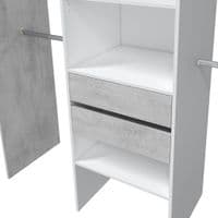 Premium Large Open Door Concrete Grey and White Robe - Online Outlet