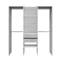 Premium Large Open Door Concrete Grey and White Robe - Online Outlet