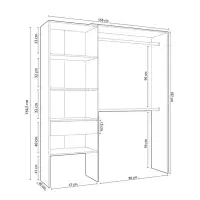 Kubik Open Wardrobe with Shelves - Online Outlet