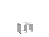 Landes Slatted Artisan Oak Effect 2 Door Compact Hallway Shoe Storage Bench - 11013432 RZ