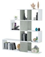 Large Zig Zag Bookcase Grey and White - 0L2251A SO