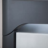 Lathea 2 Door 4 Drawer Large Modern Grey and White Gloss Sideboard With Lights - WHK-3- N13