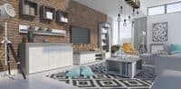 Lathea Large Modern Grey and White 3 Door Sideboard With Lights - WHK-1 - N13